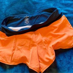 Sweaty Betty navy/orange shorts, size small
